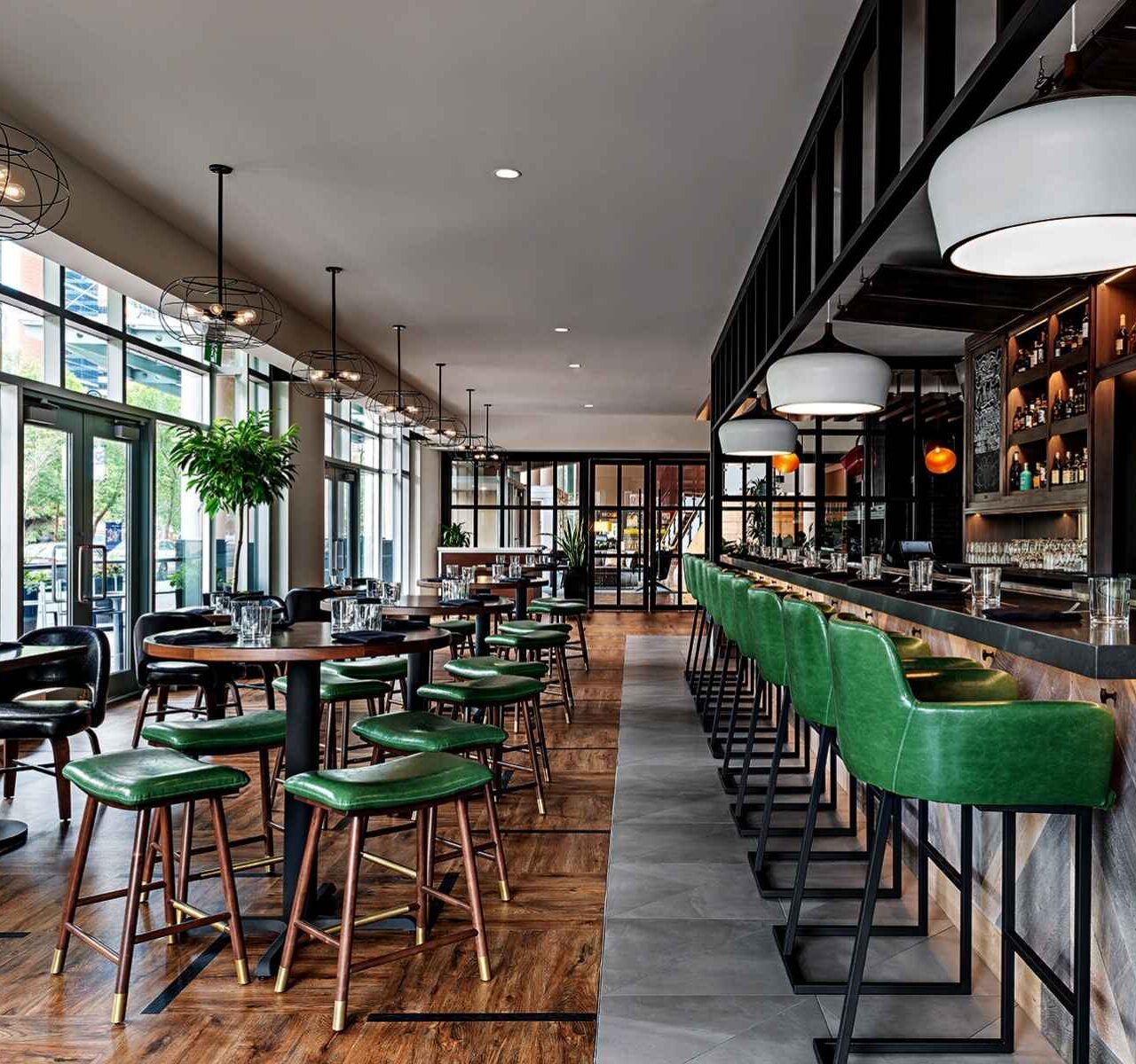 Open bar lounge setting